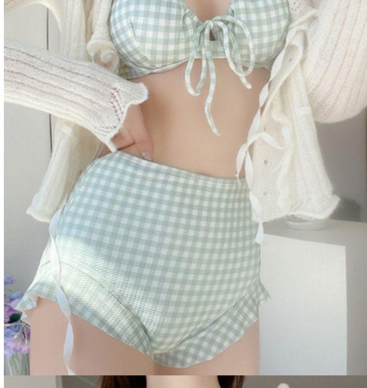 Product Introduction of Áo Tắm, Bộ Hai Mảnh, Dành Cho Bé Gái Và Phụ Nữ, Phong Cách Mùa Hè, Bikini Kẻ Sọc Ngọt Ngào Và Tự Nhiên, Bikini, Gợi Cảm, Thích Hợp Cho Mùa Xuân, Phong Cách Bồn Tắm Mùa Hè Pháp Sport 7