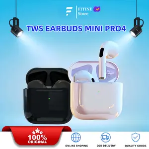 TWS-pro 4 Android/ios Mini Bluetooth Headset Bluetooth v5.3 HI-FI Kualitas Suara Hi-Fi Kualitas Suara Panggilan Jernih Bluetooth