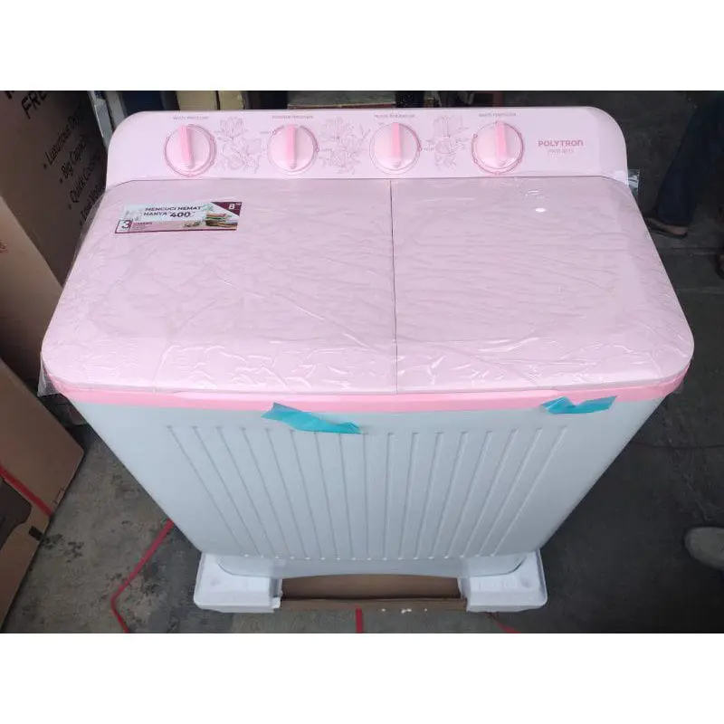 Mesin cuci Polytron PWM 7073 Biru Pink kapasitas 7 kg 2 tabung PINK BIRU