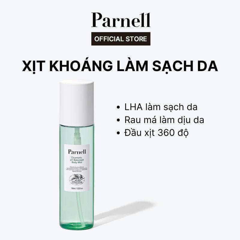 Xịt khoáng mụn lưng Parnell Cicamanu pH Balance Body Mist 150ml Làm Đẹp Da Chăm Sóc Da