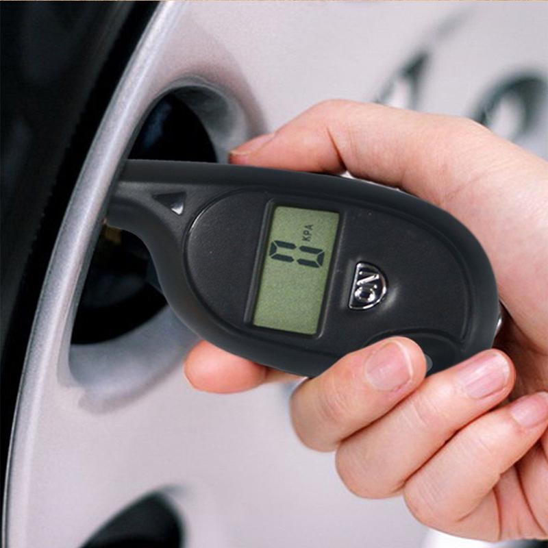 Đồng Hồ Đo Áp Suất Không Khí Lốp Kỹ Thuật Số LCD, Móc Chìa Khóa Mini Xe Máy Ô Tô, Máy Kiểm Tra Đồng Hồ Đo, # 272842 2