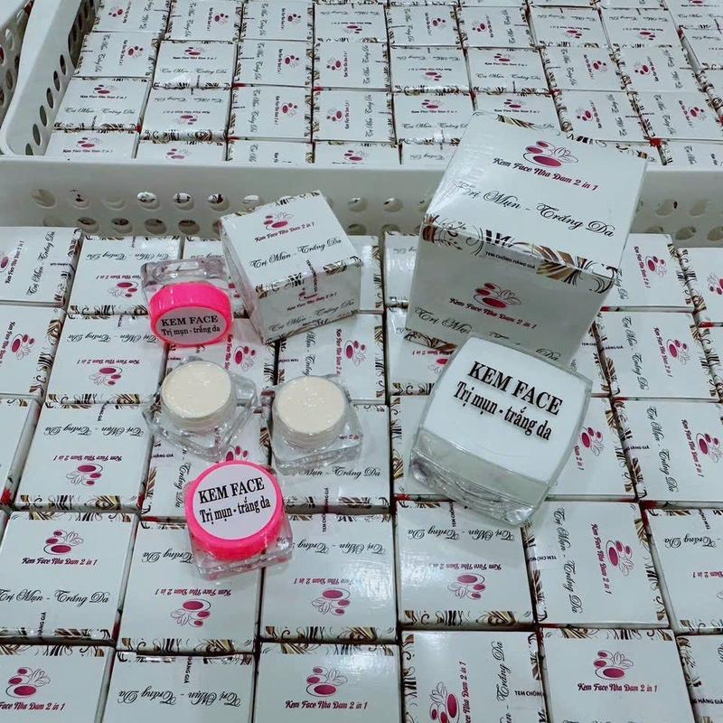 KEM FACE NHA ĐAM 2 in 1 - kem giảm mụn (Tặng kèm mặt nạ mắt) 2