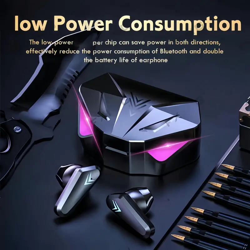 Headset Bluetooth TWS X15 COD X15 Gaming Earphone True Wireless Stereo Gaming earbud Tampilan Digital Nirkabel Bluetooth 5.3 Headset Stereo Olahraga Headphone In-Ear Tahan Air headset  full handsfree device 1