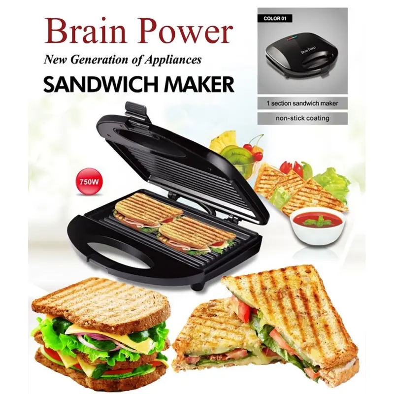 Sandwich Maker Machine / Mesin Panggang Roti Brain Power BP-3108 Alat Panggang Roti Termurah 0