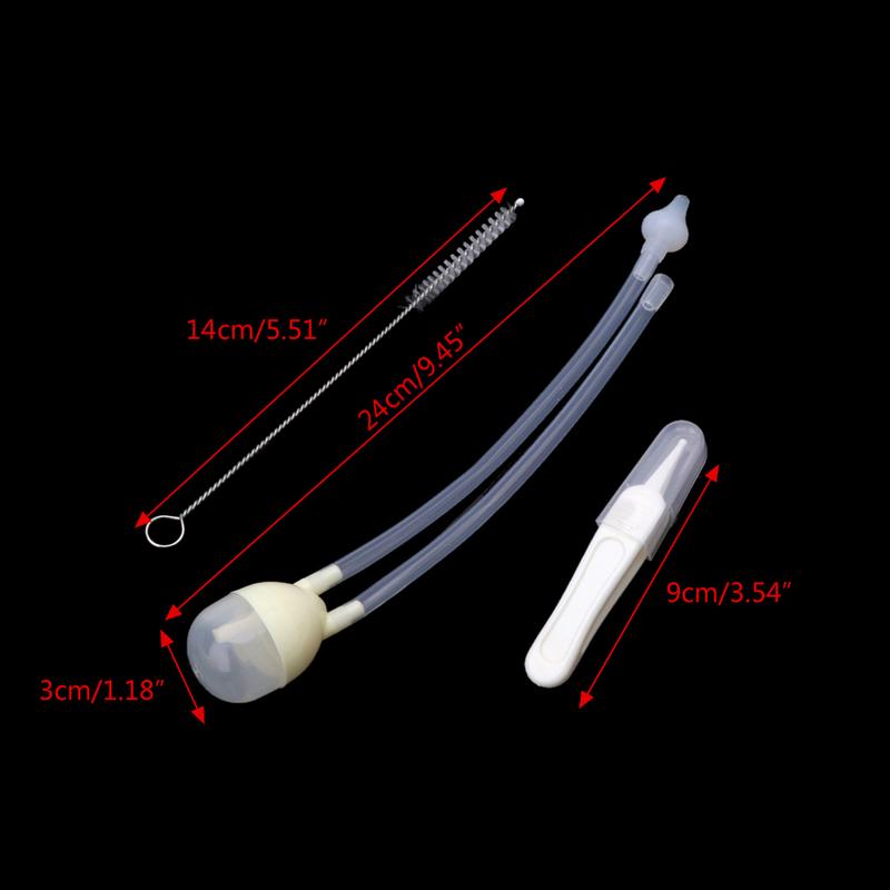 3pcs/set Newborn Baby Safety Nose Cleaner Kids Vacuum Suction Nasal Aspirator Set Infants Accessories Baby Care 8