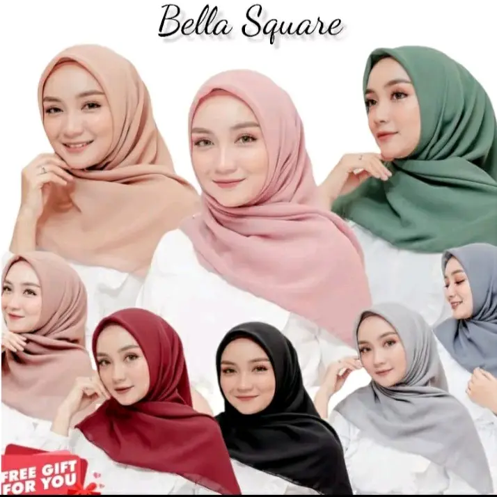 PROMO BELLA SQUARE HIJAB TERMURAH/KERUDUNG BELLA SQUARE DOUBLE HYCOUNT