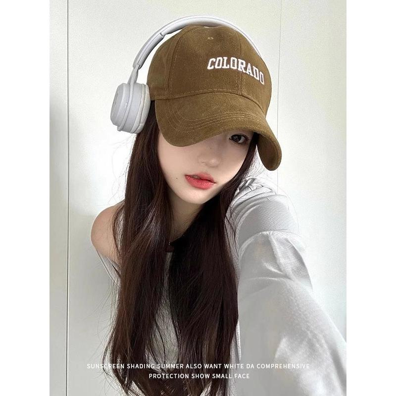 Mũ Lưỡi Trai, Màu Đỏ Rượu Vang Vành Rộng, Dành Cho Phụ Nữ Và Nam Giới, Vòng Đầu Lớn, Thương Hiệu Thời Trang Nhỏ Mặt Người Nổi Tiếng Trên Internet, Mũ Bóng Chày Vành Sâu, Hàng Mới Về 2023 3