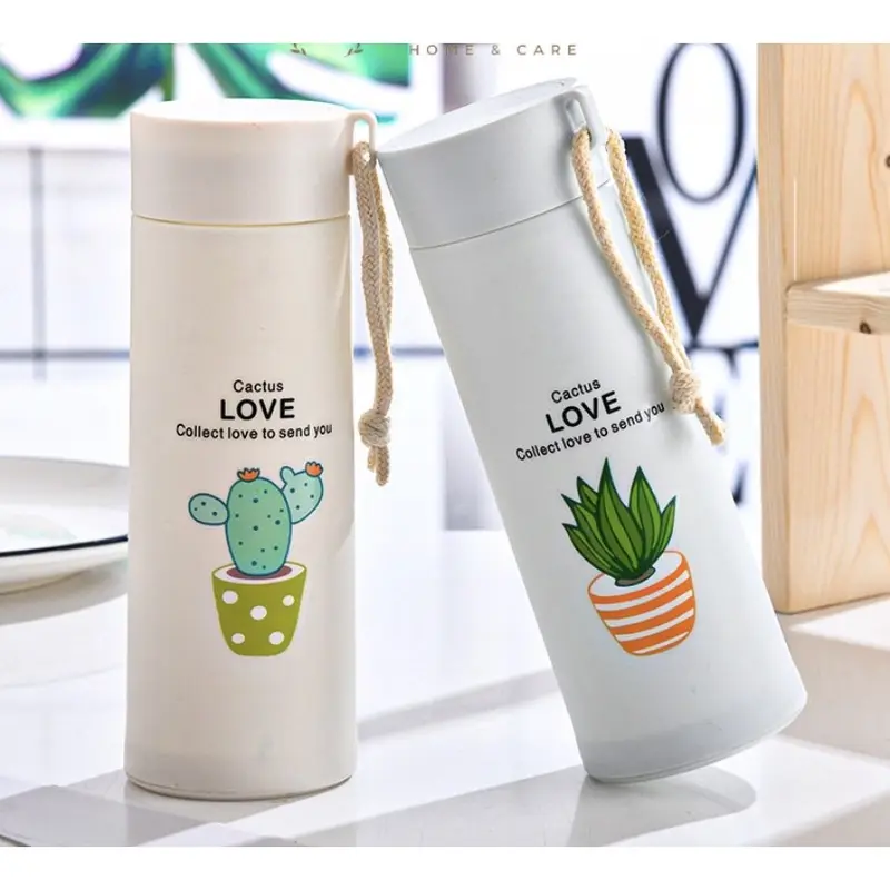 BOTTLE CACTUS Botol Minum Kaca Unik Motif Kaktus Botol Minum Packing Box 7