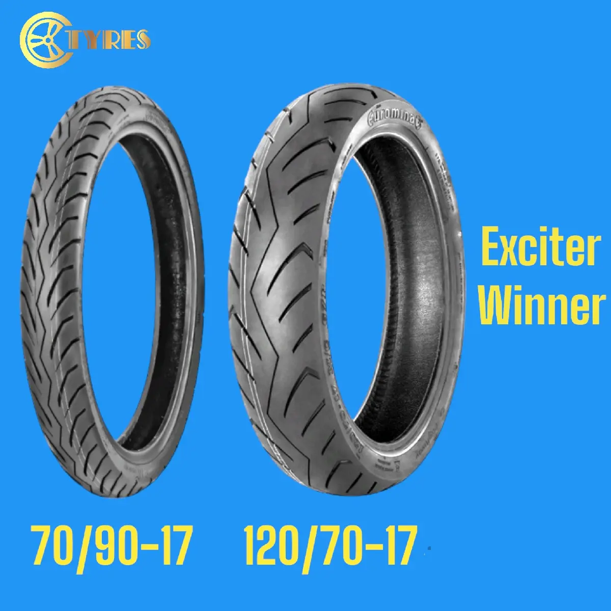 1 Cặp Vỏ Xe Dành Cho Exciter 150cc, Winner (các đời) EUROMINA (SINCE 2009) TL Không dùng săm Phụ Kiện Lốp ex 150 căm