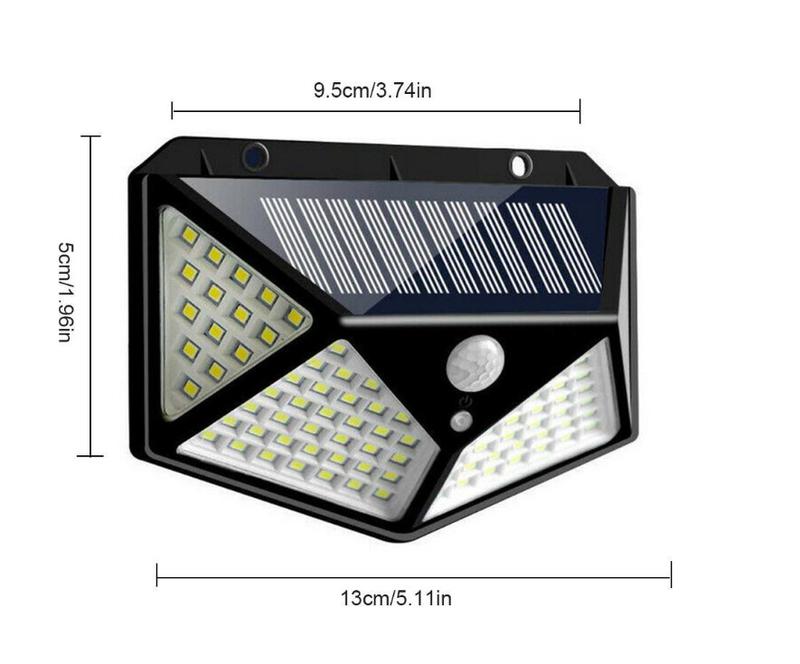 Product Introduction of Đèn năng lượng mặt trời 100 lED siêu sáng 3 chế độ không sử dụng điện đèn ngoài trời đèn cảm biến chuyển động đèn led 11
