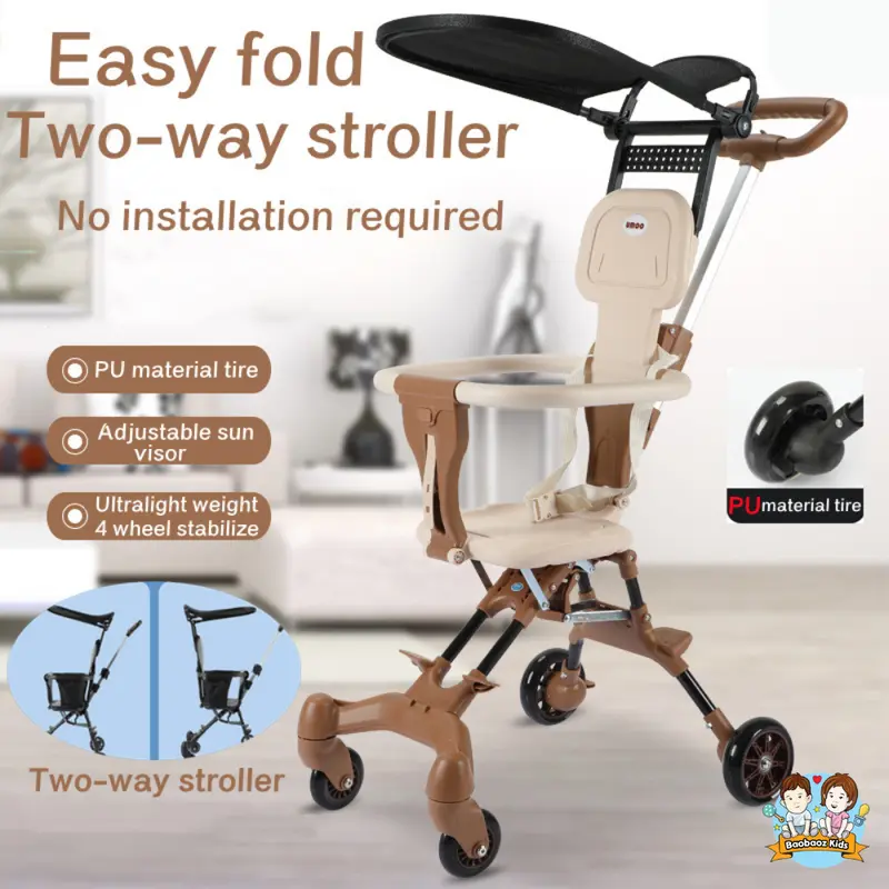 Children Foldable Magic Stroller Two-Way Four-Wheelers Ultra - TikTok ...