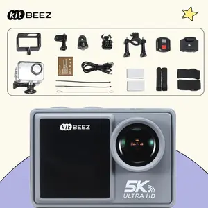 【KiTBEEZ KA-1】Kamera Aksi 5K dengan Remote & Dual Screen - Tahan Air, Anti-Goyang, Sudut Lebar 170, Dilengkapi Wi-Fi untuk Kegiatan Outdoor - Kamera , Tanpa Kartu Memori