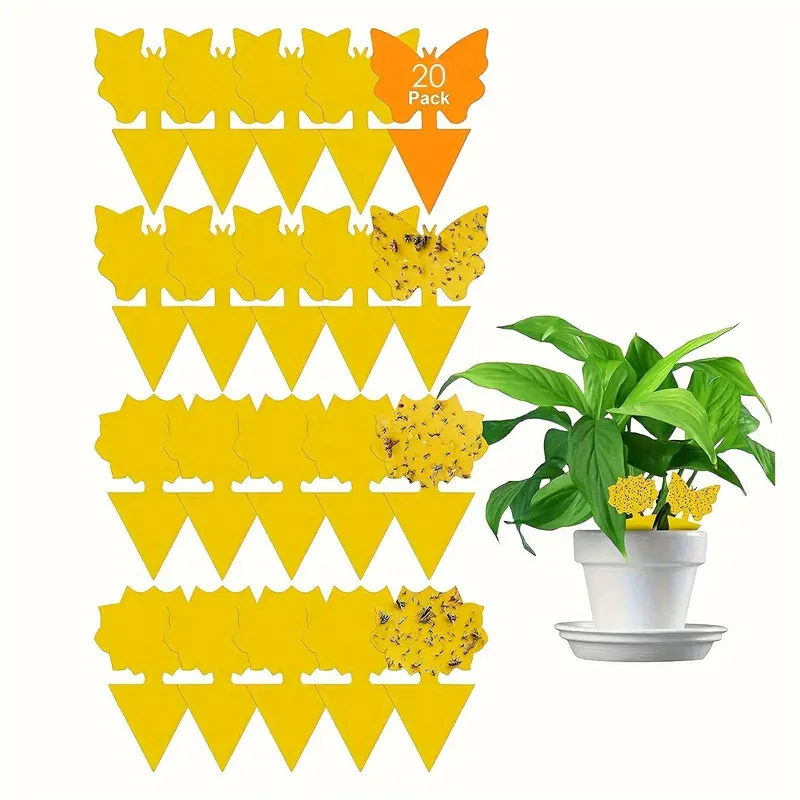 Garden Sticky Insect Board, 20pcs/set Outdoor Insect Sticky Board, Indoor Flower Pot Insect Control, Pest & Weed Control Supplies 5
