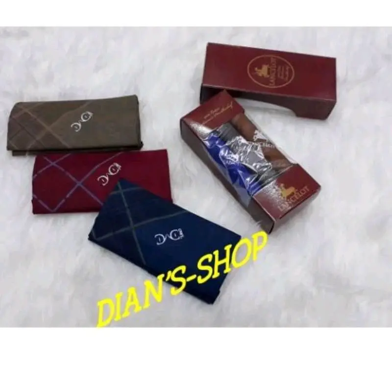 3Pcs Saputangan Pria Dewasa Bahan Katun/Salampek Cowok 2