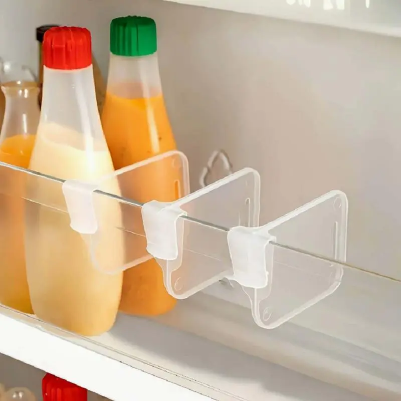 Refrigerator Side Door Organizer Dividers, Transparent Refrigerator Side Door Organizer, Space Management for Kitchen Storage