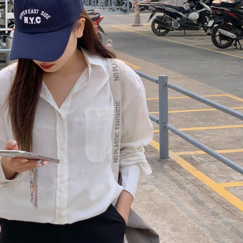 Áo sơ mi oversize dài tay unisex chất linen Unleashedvn CAMERON OVERSIZED UNISEX LINEN SHIRT 4