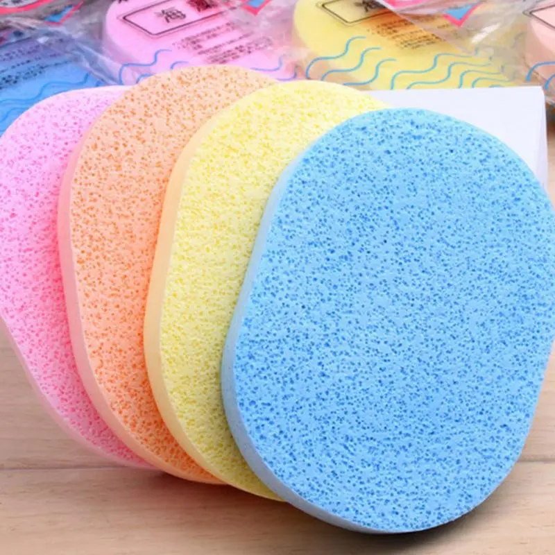 Miếng Bọt Biển Làm Sạch Da Mặt, Nhiều Màu Sắc, Miếng Làm Sạch Da Mặt, Miếng Rửa Mặt, H3B4 Màu Ngẫu Nhiên, Phồng A3E8, 1 Miếng 0