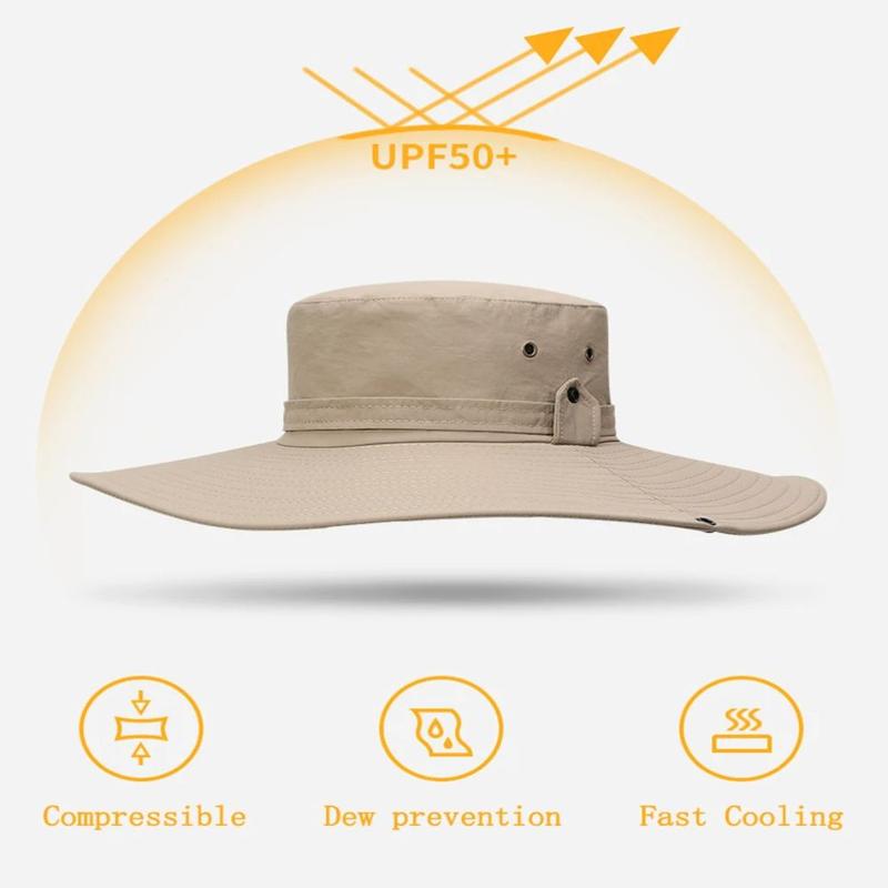 Product Introduction of Beach Hats Large Brim Summer Bucket Hat Wide Brim Two Version Outdoor Fishing Hats Terylene Anti UV Breathable Anti UV Bucket Cap Male 11