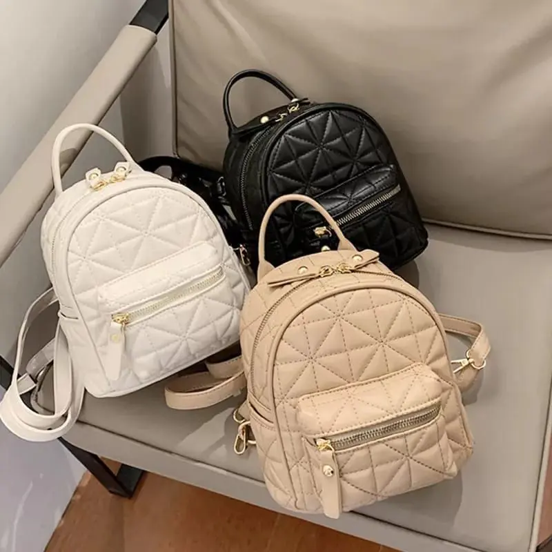 Tas Ransel Mini Multifungsi Motif Terbaru Triangle - Backpack Wanita Arvanslingbag Kulit r ansel