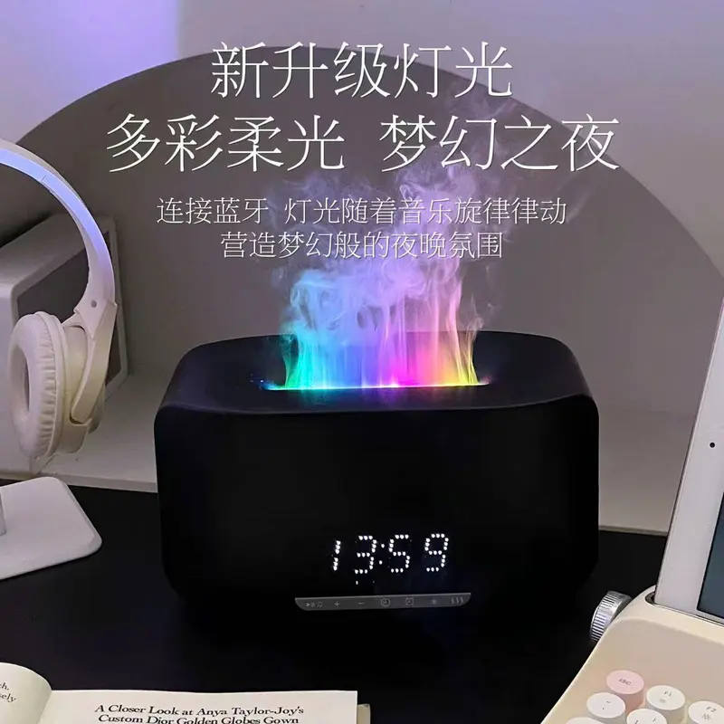 Máy xông tinh dầu Ngọn Lửa Loa Bluetooth Nháy Đèn Theo Nhạc mẫu mới nhất - Diffuserlux 3