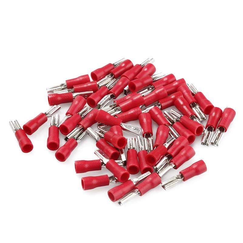 Thiết Bị Đầu Cuối uốn Nữ Điện, 50 Cái, 2,8mm, 4,8mm, 6,3mm, Niêm Phong Cách Dây Xẻ Hình Máng Cưa, Bộ Thiết Bị Đầu Cuối uốn 5