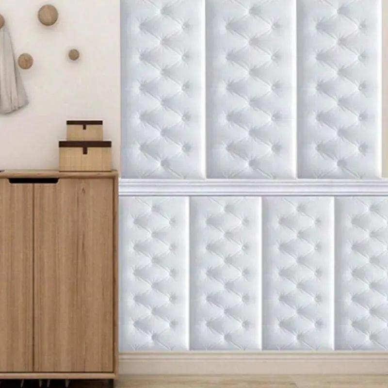 Self Adhesive 3D Foam Wall Panel, Waterproof & Anti-collision Wall Trim, Thickened Textured Wall Sticker for Bedroom, Living Room, Restaurant, School, Hotel Decor 5