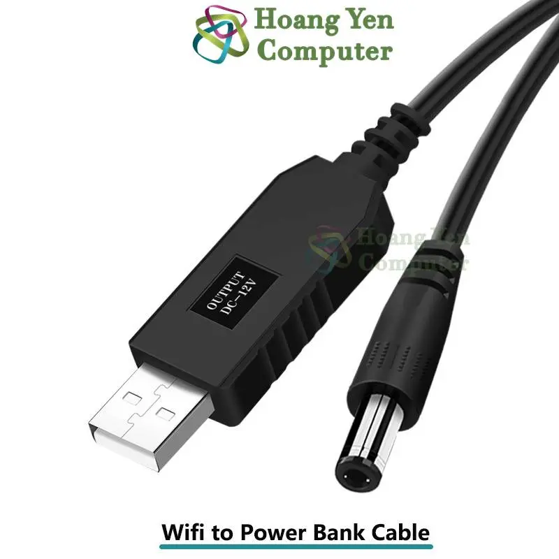 Cáp Chuyển Đổi  5V sang 12V (Dùng cho modem Wifi) - Hoangyencomputer