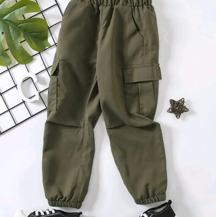celana kargo panjang anak/flap pocket cargo trouser