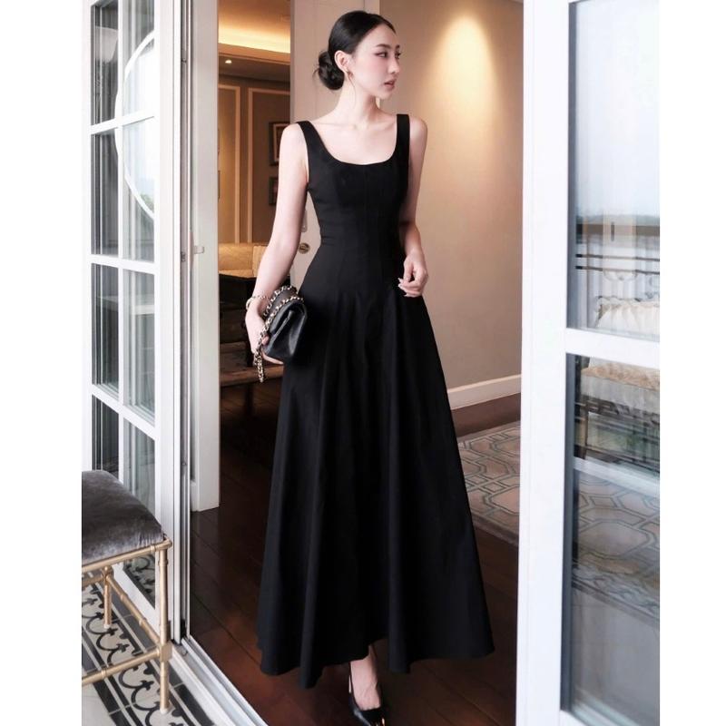 (40-80Kg) Đầm Maxi Cổ Vuông Form Xòe 10 Mảnh Chiết Li Eo Tôn Dáng (Có BigSize) UnihomeClothing CT288