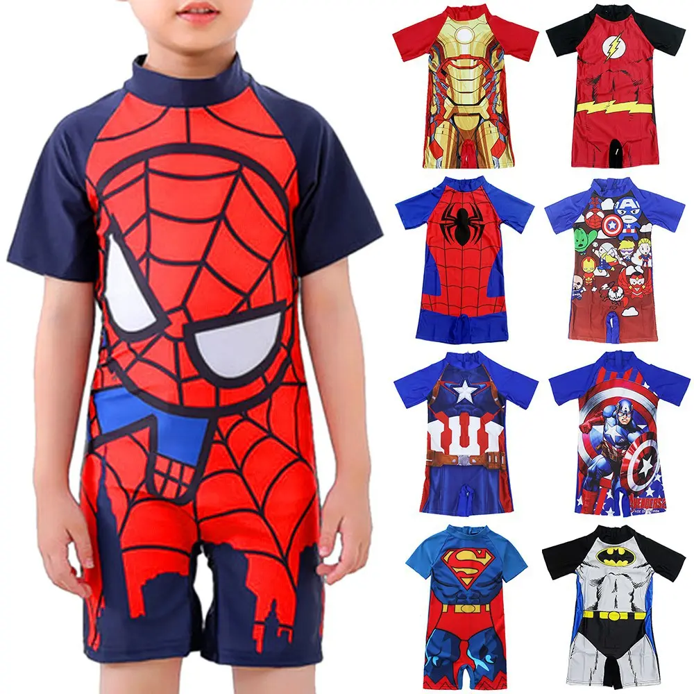 Đồ Bơi Bé Trai, Người Nhện Hoạt Hình Giá Rẻ, Dành Cho Trẻ Em Từ 3-11 Tuổi, Áo Tắm Một Mảnh Đồ Bơi Bé Trai Đồ Bơi Bé Gái