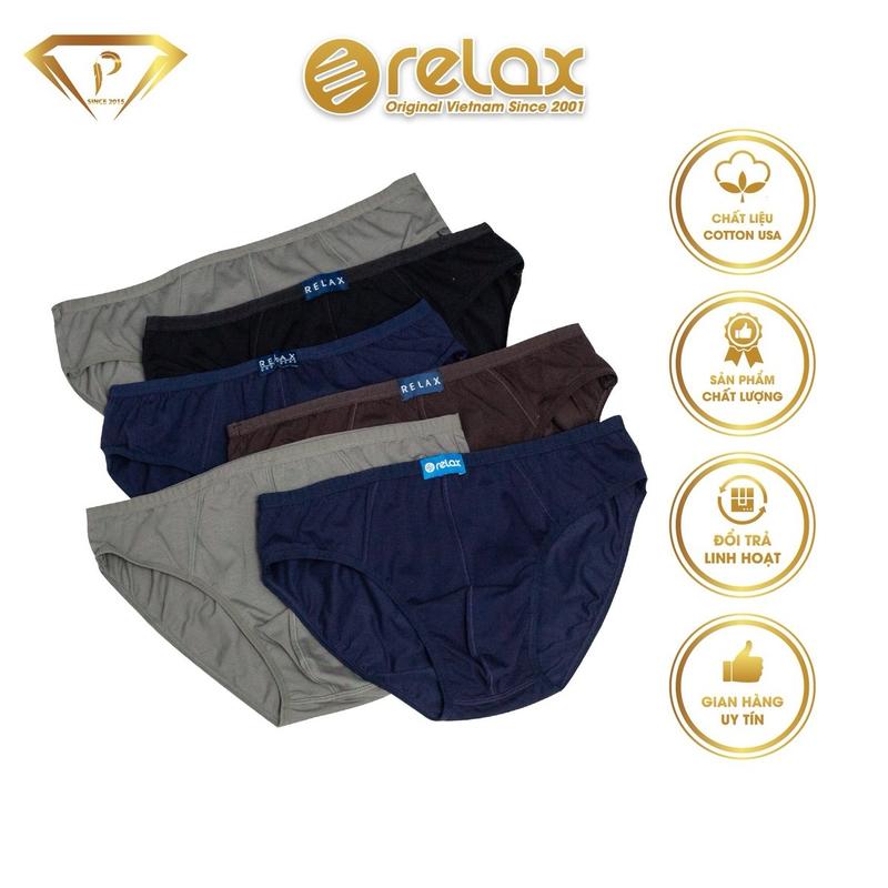  Quần lót nam RELAX RL003 cotton mẫu có big size Menswear Boxer Quần Boxer Thun Quần Boxer Thun Sịp Cotton 