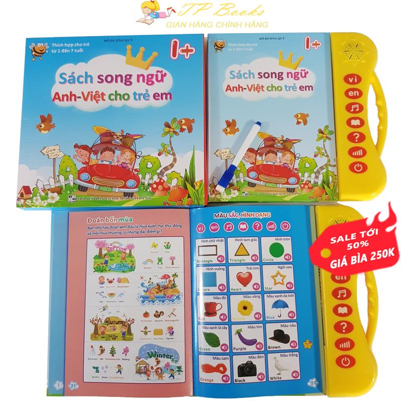 Sách Nói Điện Tử Song Ngữ Anh Việt cho Trẻ Em - Học Tiếng Anh - Toán - Tiếng Việt - Sách Thông Minh - Đồ Chơi Phát Triển Trí Thông Minh