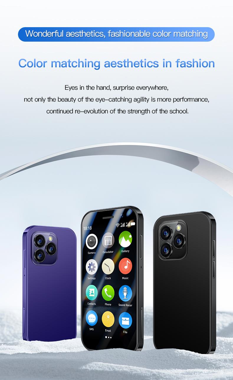 Product Introduction of Soyes xs17 3.0 "mini smart phone android9.0 Face ID 2GB RAM 16GB ROM dual SIM standby GPS 1950mAh 3g small phone mobile smartphone cellphone 19
