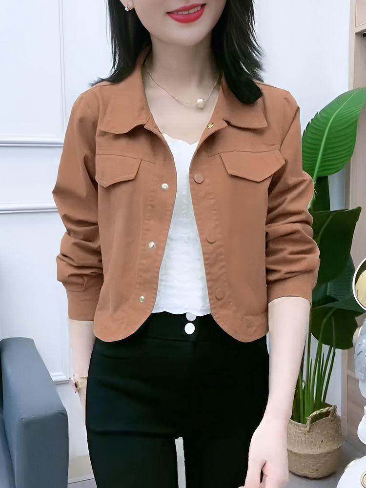 Product Introduction of Áo Khoác Ngắn, Cỡ Nhỏ Quần Áo Nữ, Hàng Mới Về Mùa Thu 2024, Sản Phẩm Bán Chạy Nhất, Thời Trang, Phong Cách Phương Tây, Trông Trẻ Trung, Áo Khoác Dài Tay, Thời Trang Hàng Đầu 7