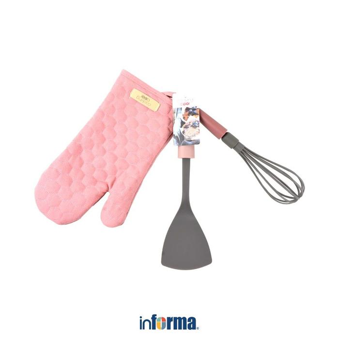 Jual Informa Cooking Color Set 3 Pcs Prun Spatula & Sarung Tangan Oven ...