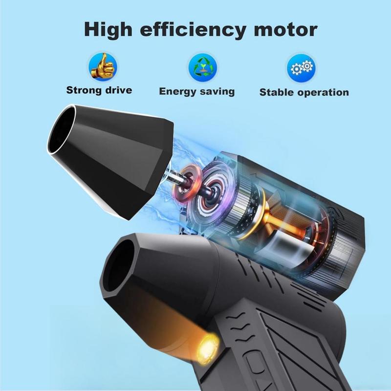 Product Introduction of Mini Jet Fan, USB Rechargeable Blower Fan, 3-Adjustable Gears Speed Blower, Portable Jet Fan for Computer Keyboard, Outdoors, Car, Home and Yard 8