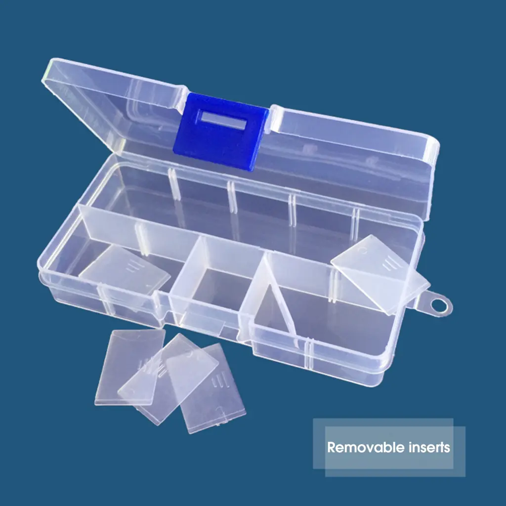 Whizyer Storage Organizer Sturdy Portable Detachable Slot Reusable Jewelry Box Transparent Household Supplies