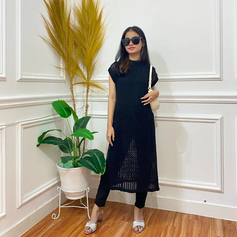 TUNIK RAJUT JARING WANITA 1