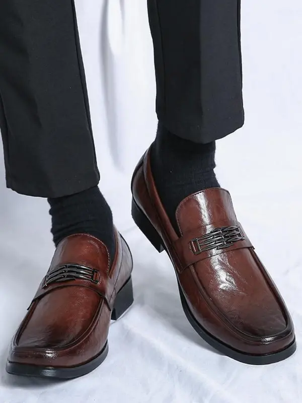 Men's Casual Solid Color Loafers, Fashionable Lightweight Breathable Comfortable Slip-on Shoes for Daily Wear, Male All-match Round Toe Shoes for Daily Wear 2