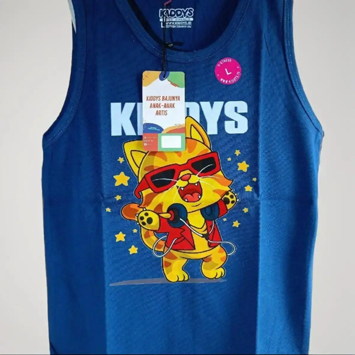 Kaos Kutung Singlet Kiddys (L) Tiger Navy READY STOK SIAP KIRIM