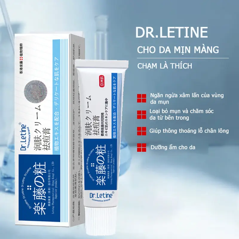 Kem  Dr.LeTine Gel  Chính Hãng Giảm  Trứng Cá Ngừa Thâm Mờ Sẹo - Skincare, Làm Đẹp Da  trị mụn thuoc  tri kem  trimun kem  trị mụn