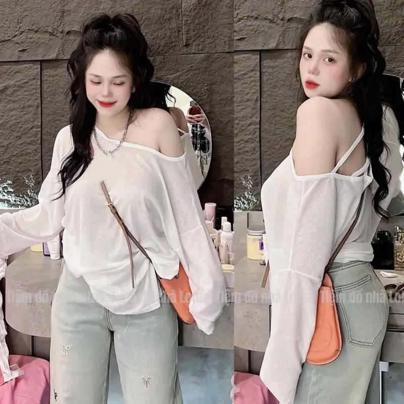 HANACLOHTING_01  Áo thun giấy 2 màu đan dây (không kèm áo quay) mẫu mới HANA CLOTHING 01 0