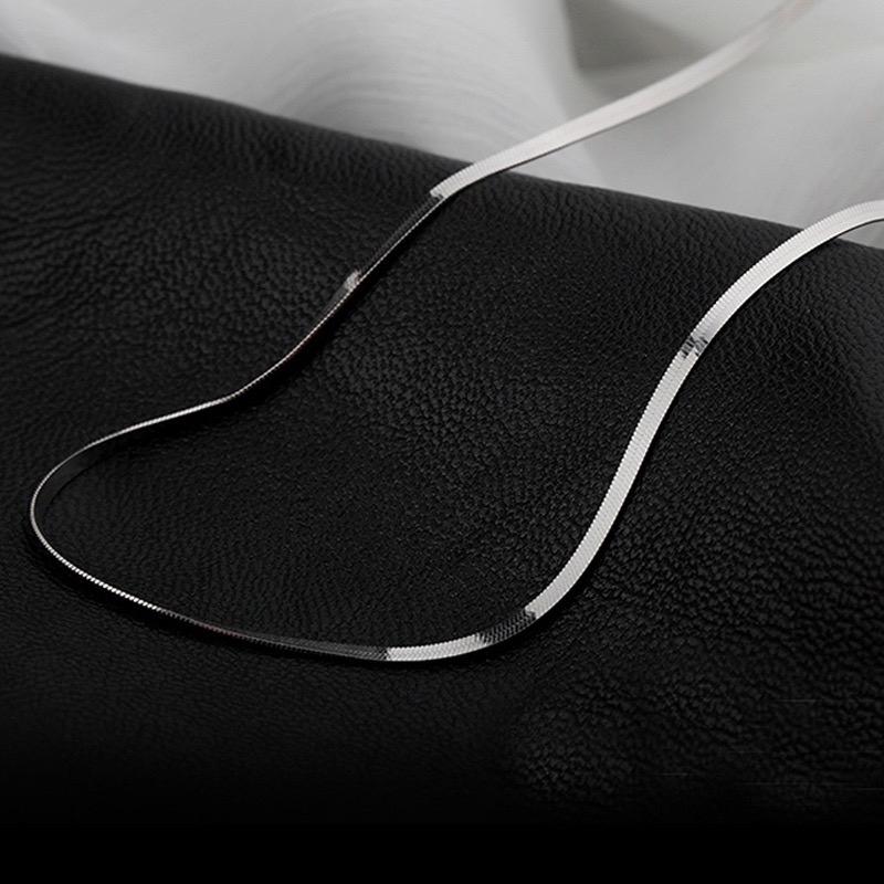 Product Introduction of Dây chuyền lụa dẹp bóng chất liệu bạc Italy s925 sang trọng unisex cho nam nữ - vòng cổ thanh lịch 8