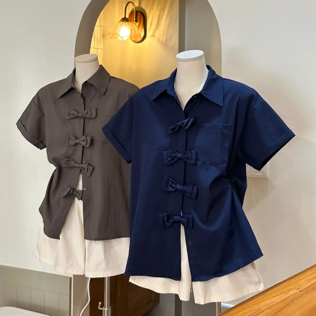 Set áo nơ kèm quần S641 Nana Nanastore21 Nữ Women