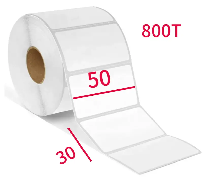 Compo 20 cuộn Tem Trà Sữa 50x30 Giấy In Nhiệt Trực Tiếp Có Sẵn Keo Dán 2
