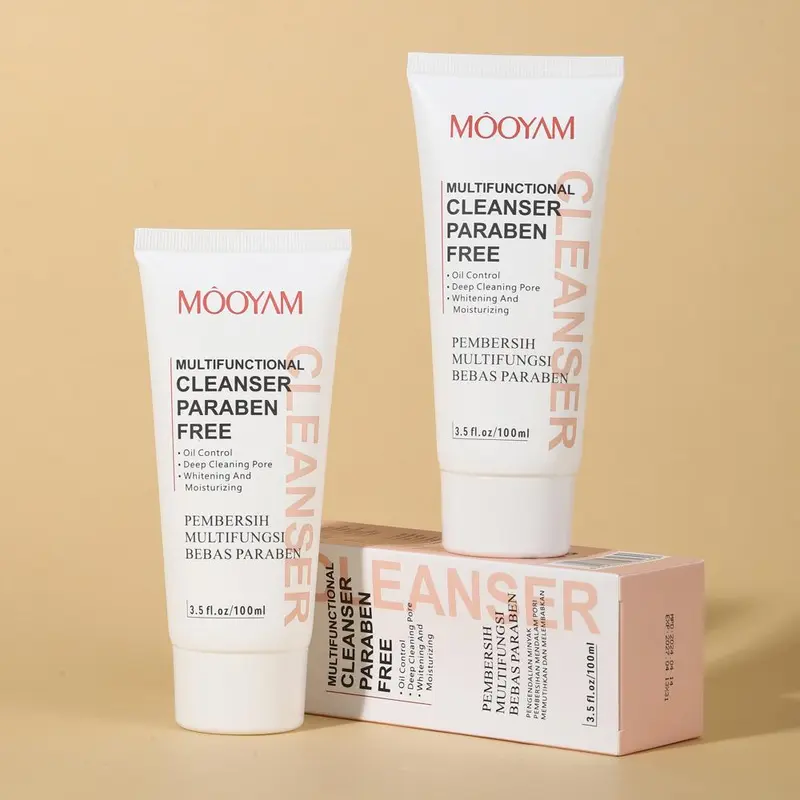 MOOYAM Multi-Fungsional Facial Cleanser 100g Wajah Cleansing | Low pH Gentle Cleanser | Paraben Free Acid Membersihkan Mencerahkan Pembersihan Bersihkan 3