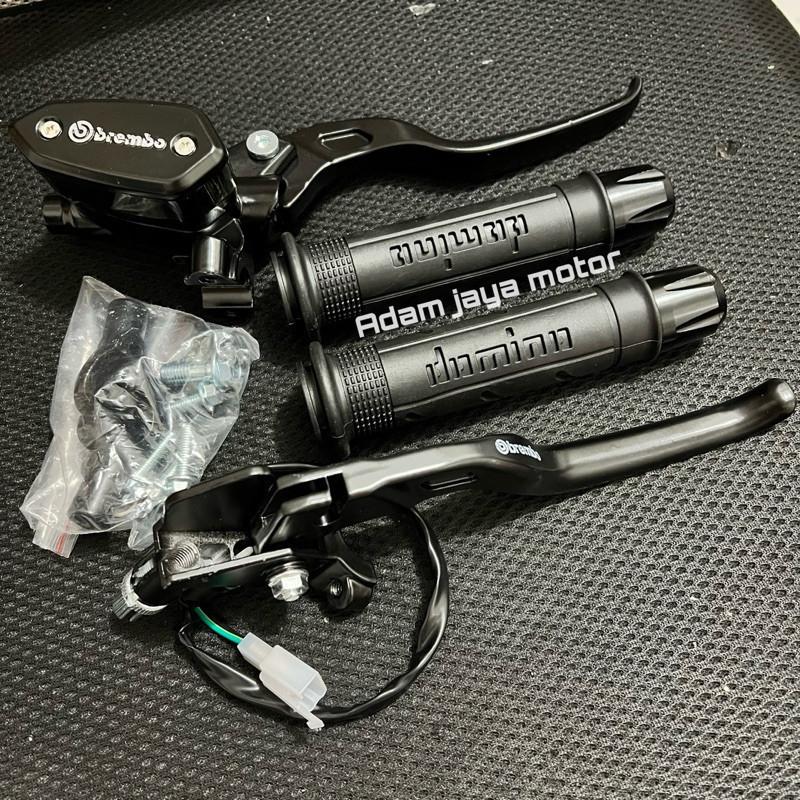 Master Rem Tipe Oval + Handgrip Sisik + Jalu stang CNC UNIVERSAL Duta Outdoor 0