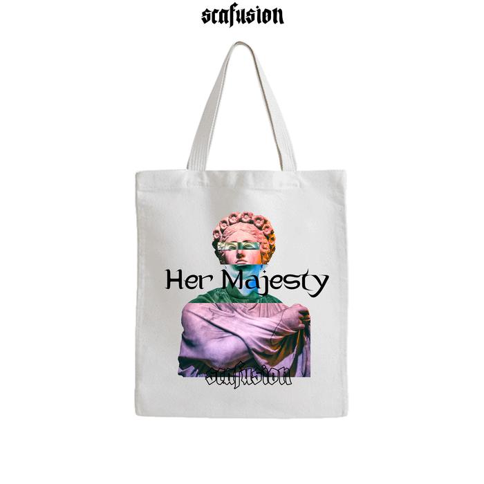 Gambar Scafusion totebag - Her Majesty - Putih dari Scafusion Store Kota Bandung 4 Tokopedia