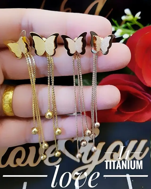Anting Titanium kupu2 jurai 0