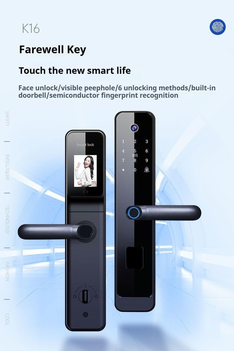 Product Introduction of Fingerprint Lock Home Password Lock Smart Door Lock Anti-theft Door Entry Electronic Lock Smart Fingerprint Lock 7